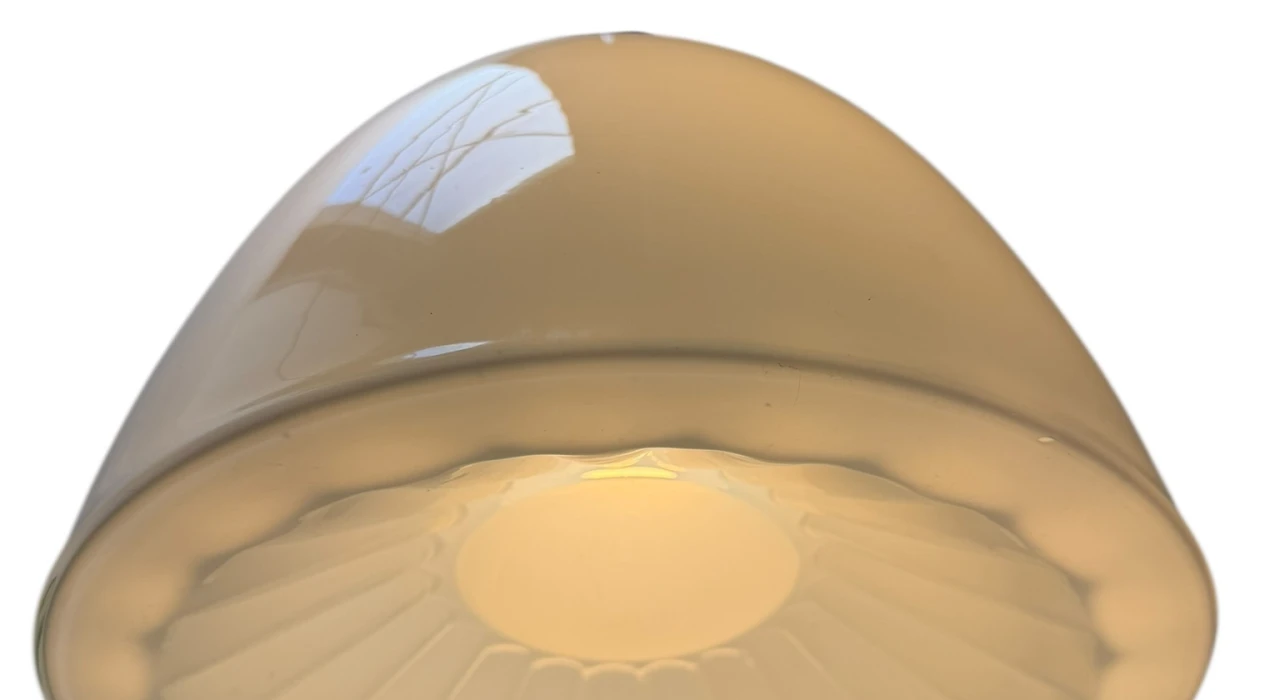 Art Nouveau Pendant Lamp with Ultra Rare Milk Glass Shade, 1900s